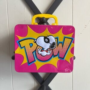 Peanuts Pink and Yellow POW Toy Lunchbox